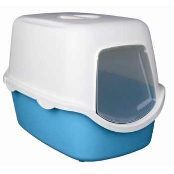 cat litter box- blue and grey