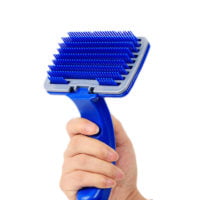 Self Cleaning hair remove brush blue