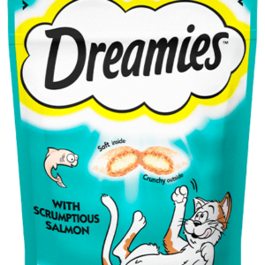 Dreamies cat treat with salmon- Reem Pet Store