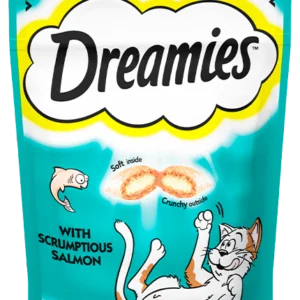 Dreamies cat treat with salmon- Reem Pet Store