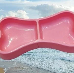 Cat Bowl Bone Shape Double - Reem Pet Store