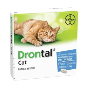 Drontal deworming tablet for cats.