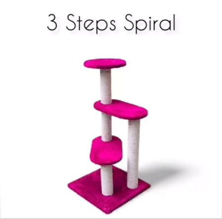 Cat Scratching Post Three Steps Spiral - Reem Pet Store