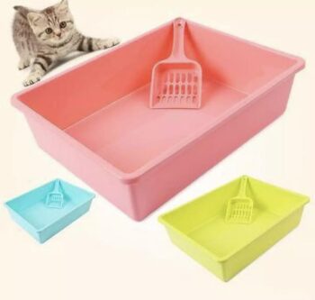 Cat Litter Tray with Scoop- Reem Pet Store