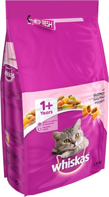 Whiskas 1+ Cat Food Salmon Bag 1.9 kg 