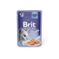 Brit Cat Jelly Salmon Fillets is really a replacement of dry food, rich in salmon, proteins, minerals, fat, iodine, zinc, taurine, biotin.