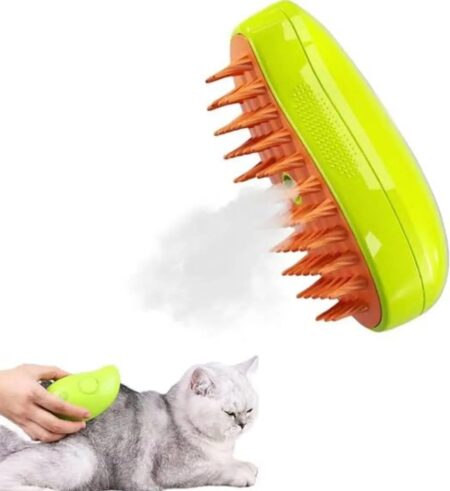 Rechargeable pet steam brush