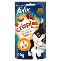 Felix Crispies Cat Treats Beef and Chicken 45g