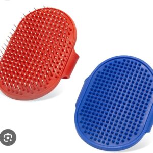 Pet Bathing Brush Rubber with steel bristels
