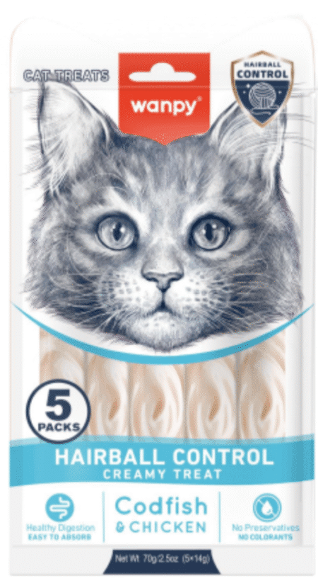 Wanpy Hairball Control Cat Creamy Treat