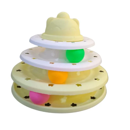 Interactive cat track toy with colorful balls for cats in Pakistan