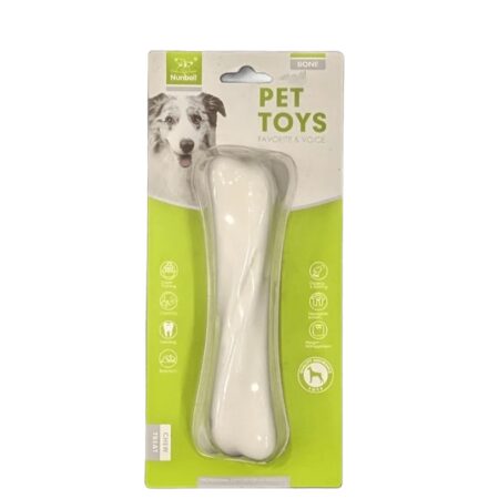 Nunbell Durable Bone Dog Toy – Non-Toxic Rubber Chew Toy for Teething & Dental Health (1pc)