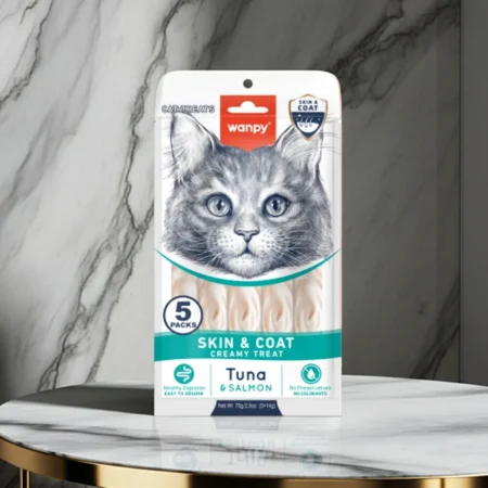 Wanpy Creamy Cat Treats Tuna Salmon for skin and coat Pakistan